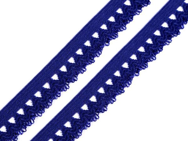 Wäschegummi verziert Breite 15mm Royalblau